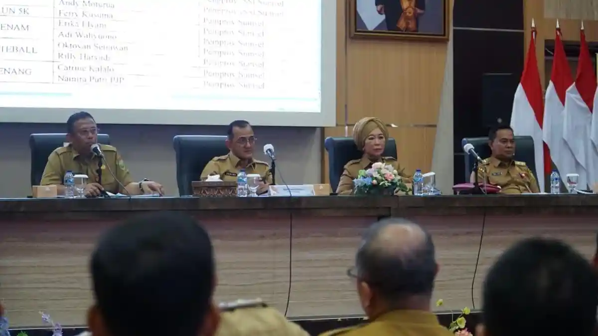 Sekda Sumsel Pimpin Rapat Pemantapan Kontingen Jelang Pornas KORPRI XVII