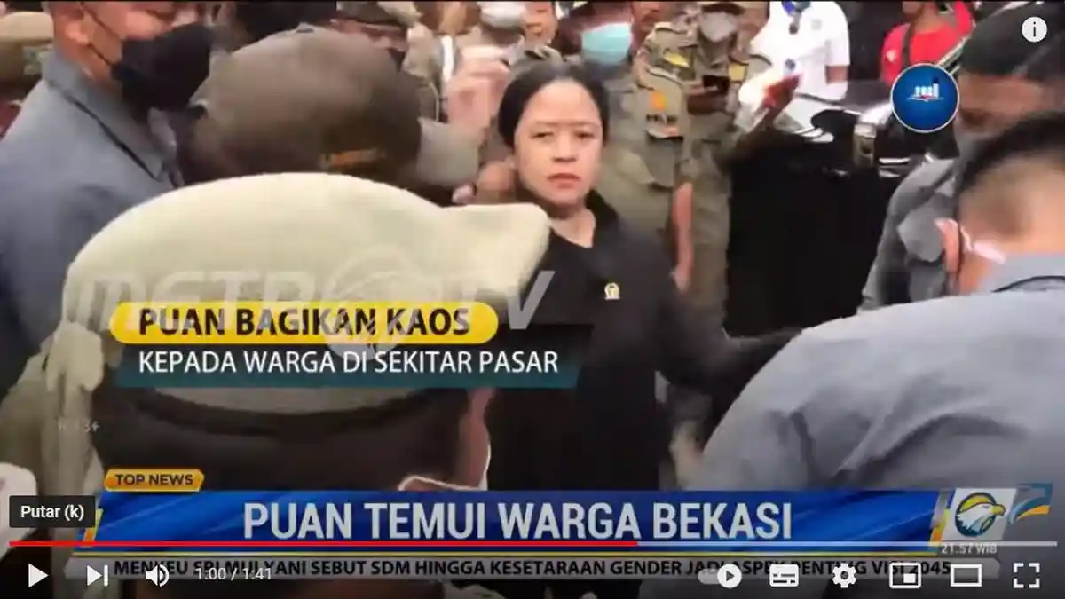 Video Puan Cemberut Sambil Bagi-bagi Kaos di Jabar, PDIP Angkat Bicara