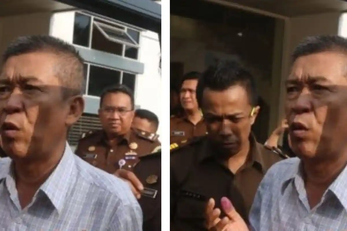 Eks Pejabat Pemkab Tulangbawang Berperilaku Tak Biasa Saat Ditangkap Kejati Lampung