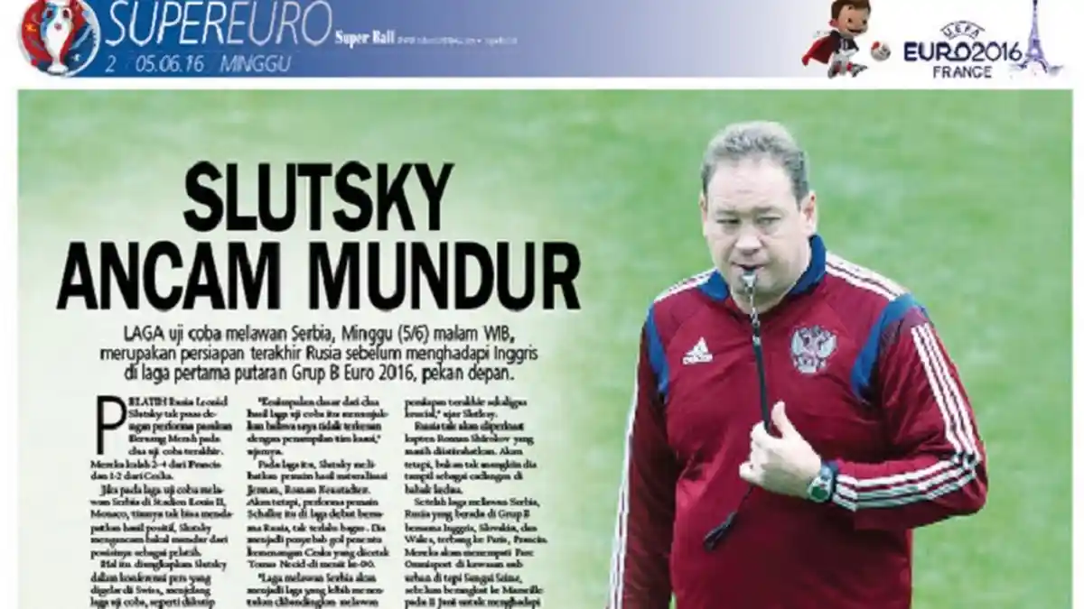 Leonid Slutsky Ancam Mundur dari Timnas Rusia