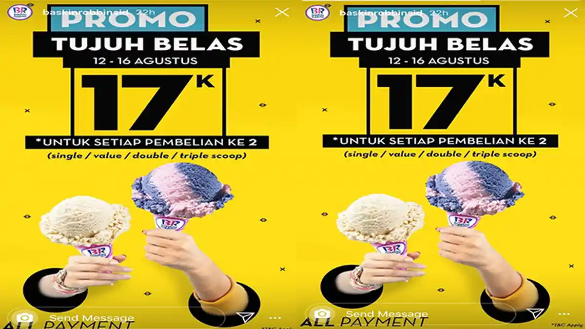 TRIBUNWIKI: Promo Baskin Robbins, Dapatkan Produk Berikut Hanya Rp 17 Ribu