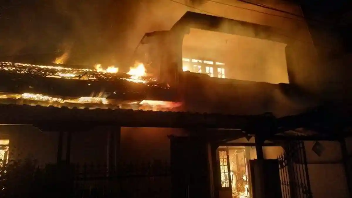 Rumah Bertingkat Pecinta Reptil Terbakar Hebat, Kondisi 80 Ular Ball Pyton jadi Sorotan
