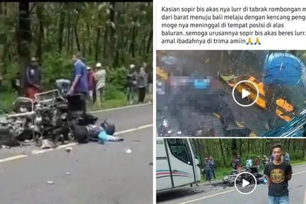Kronologi Pengendara Moge Tewas Setelah Tabrakan dengan Bus, Konvoi Disebut Melaju Terlalu ke Kanan