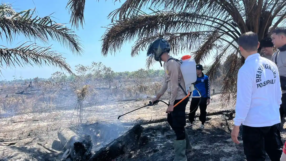 40 Titik Panas Terpantau di Sambas, Tim Pemadam Karhutla di Trimandayan Terkendala Sumber Air Minim