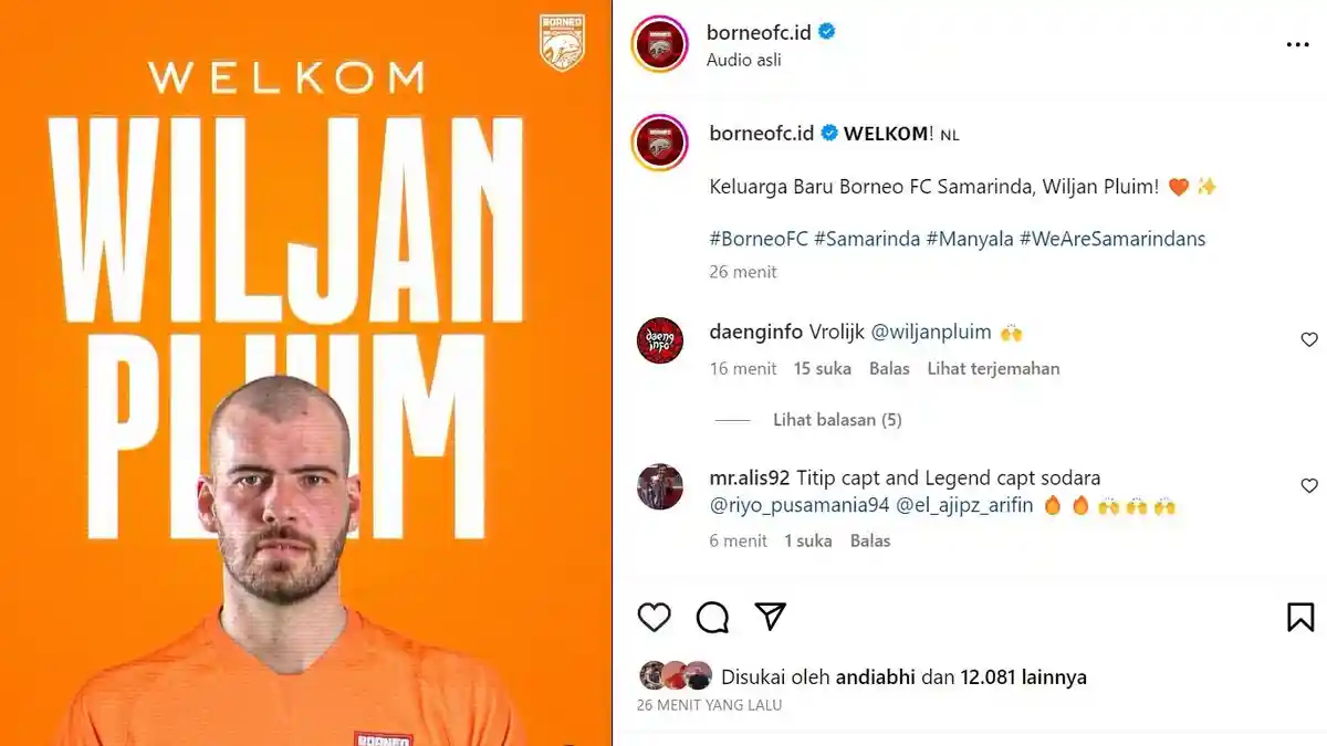 BREAKING NEWS: Dipecat PSM, Wiljan Pluim Gabung Borneo FC