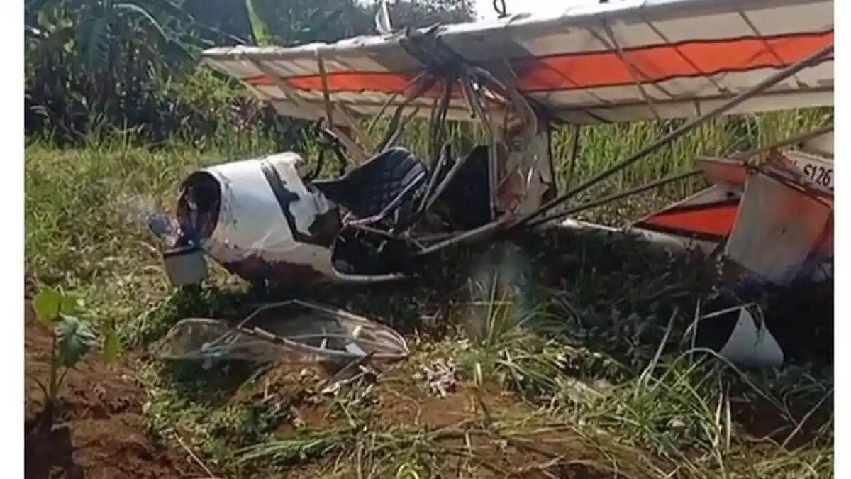 Detik-detik Pesawat Latih Jatuh di Ciampea Bogor, 1 Pilot Tewas dan 1 Kritis, Warga Dengar Gemuruh