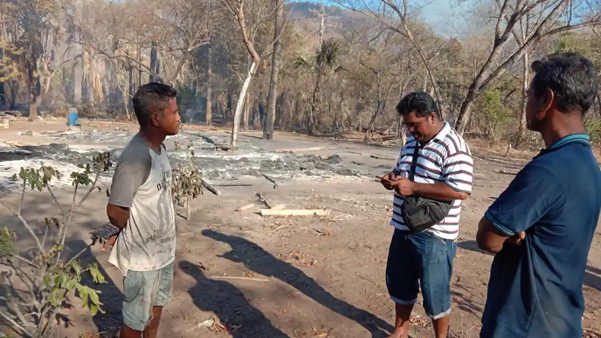 Gara-gara Bakar Kebun, Satu Rumah Petrus Tupen Ludes Dilahap Api