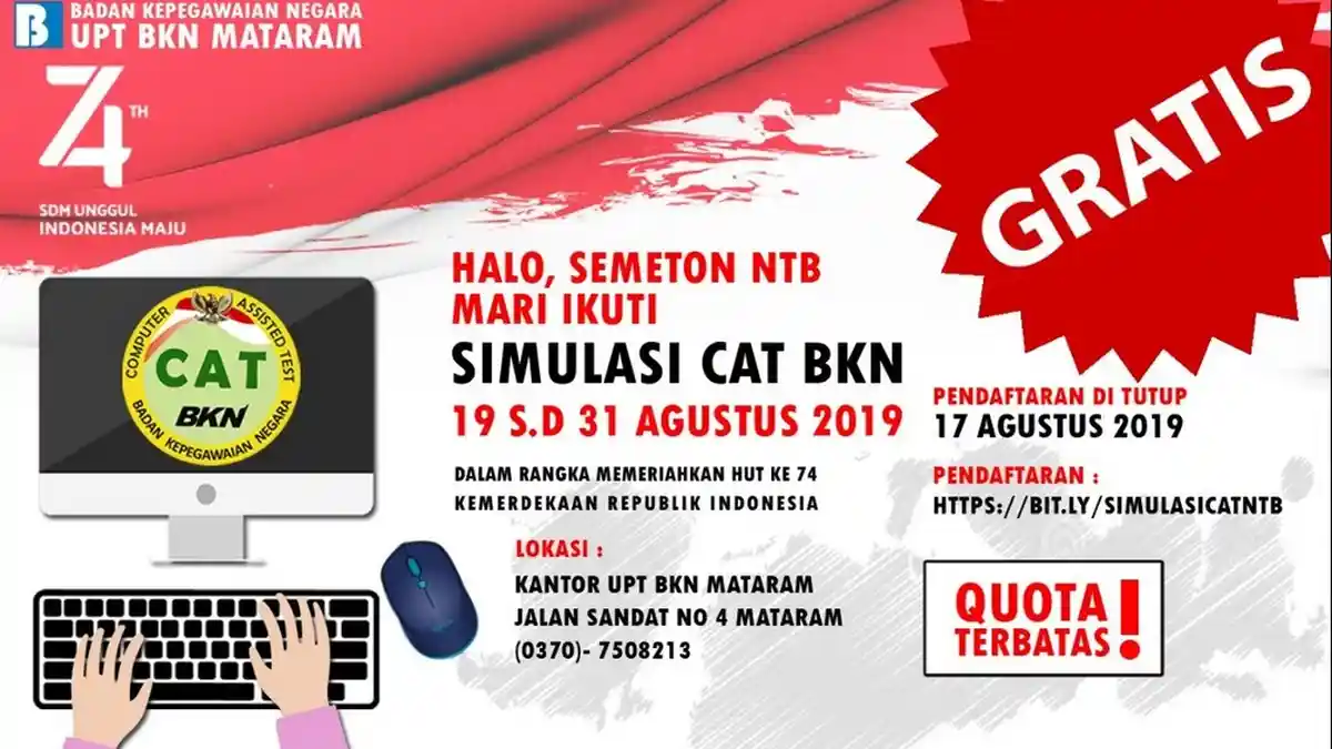 Jelang CPNS 2019 Dibuka, BKN Gelar Simulasi CAT di Sejumlah Wilayah, Syarat Mudah dan Kuota Terbatas