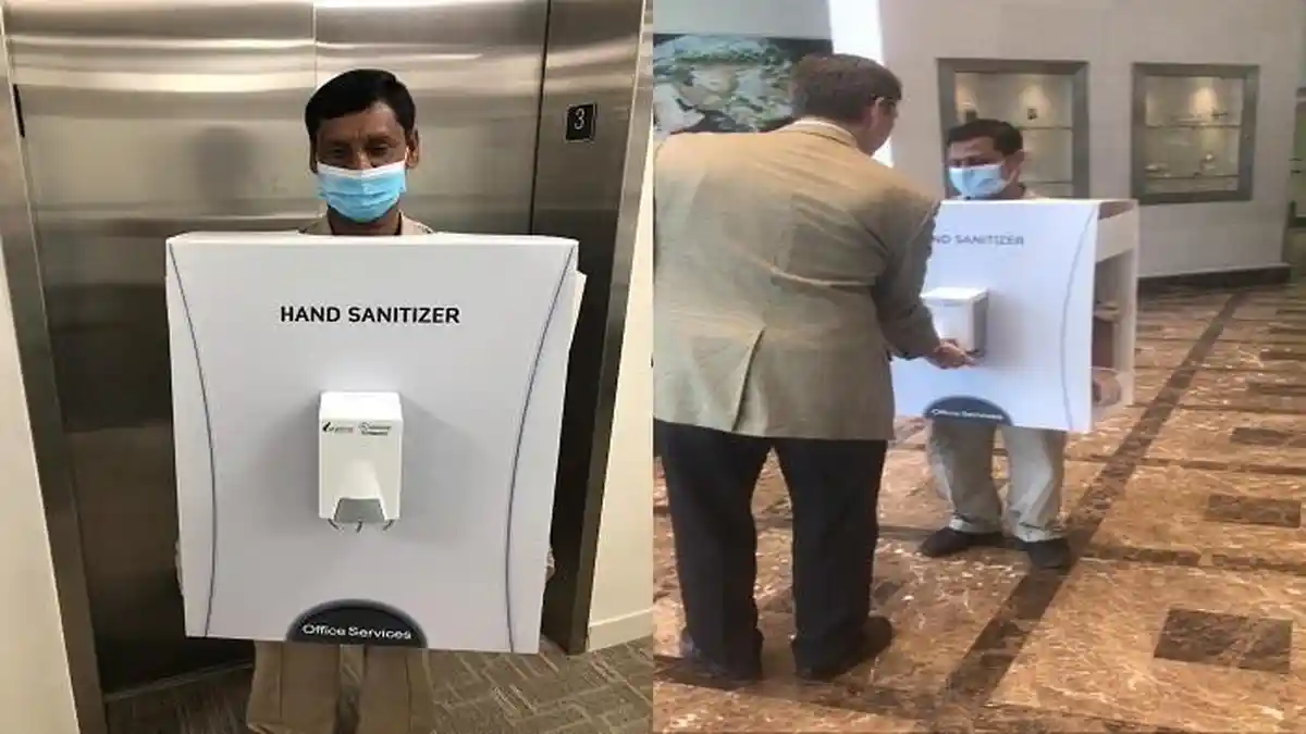 Perusahaan di Arab Saudi Tuai Cibiran, Jadikan Manusia Bak Dispenser Hand Sanitiser