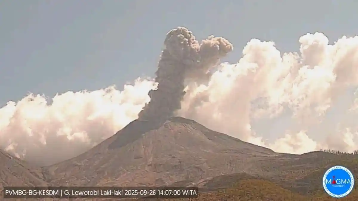 Gunung Lewotobi dan Ile Lewotolok Erupsi, Bandara Larantuka dan Maumere Ditutup