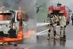 DETIK-DETIK Mobil Mewah Vellfire Rp2 M Hangus Terbakar di Tol Cipularang, Videonya Viral