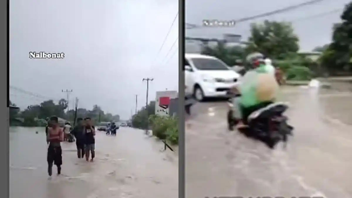 Viral Banjir Melanda Wilayah Naibonat, Jalan Timor Raya Jadi Sungai