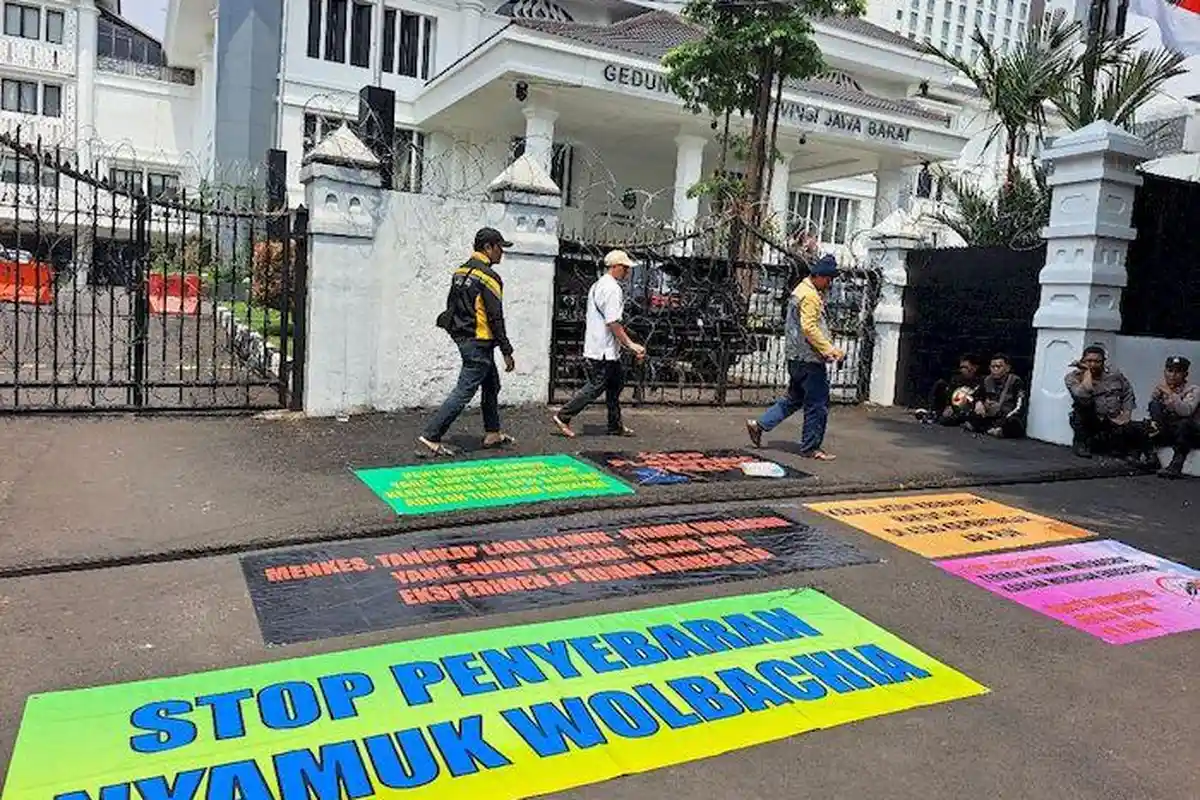 Warga Demo Tolak Program Nyamuk Wolbachia di Bandung, Tuntut  Menkes Tangkap Lagi Nyamuknya