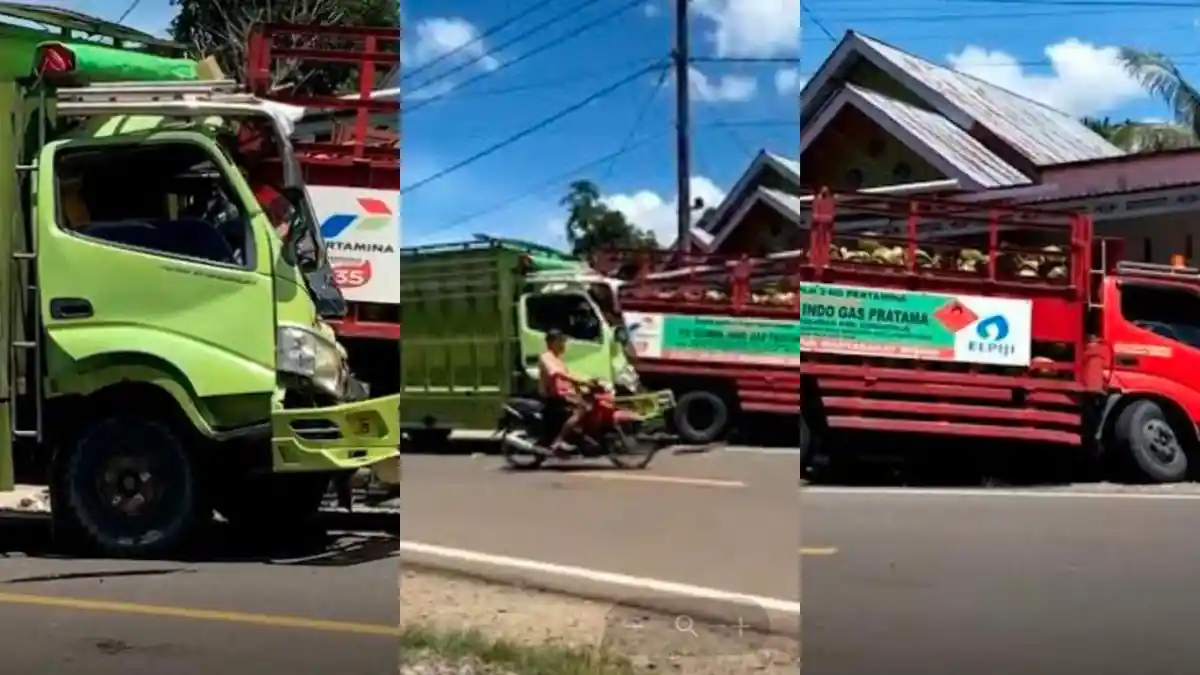 Truk Muat Gas Elpiji Ditabrak di Bilato Gorontalo, Sopir Diduga Terjepit