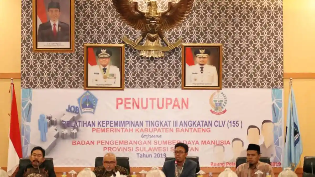 Diklatpim III angkatan CLV 155 Resmi Ditutup, Ini Pesan Wakil Bupati Bantaeng