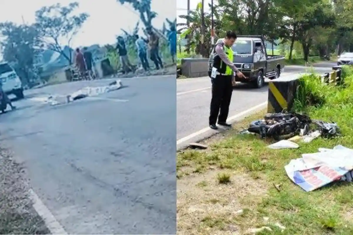 Kecelakaan Maut Pukul 08.15 WIB, Seorang Pemotor Tewas Seketika, Ngebut saat Nyalip Lalu Tabrak Truk
