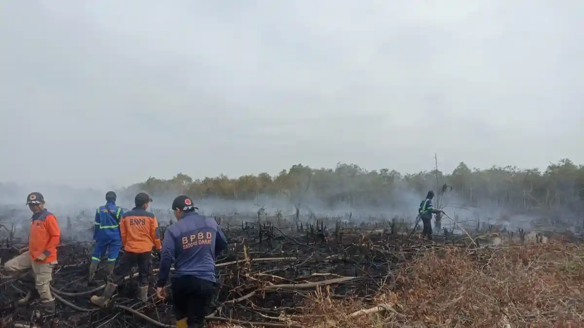 Karhutla di Bagan Keladi Dumai Padam, Titik Asap Masih Ada di Lokasi