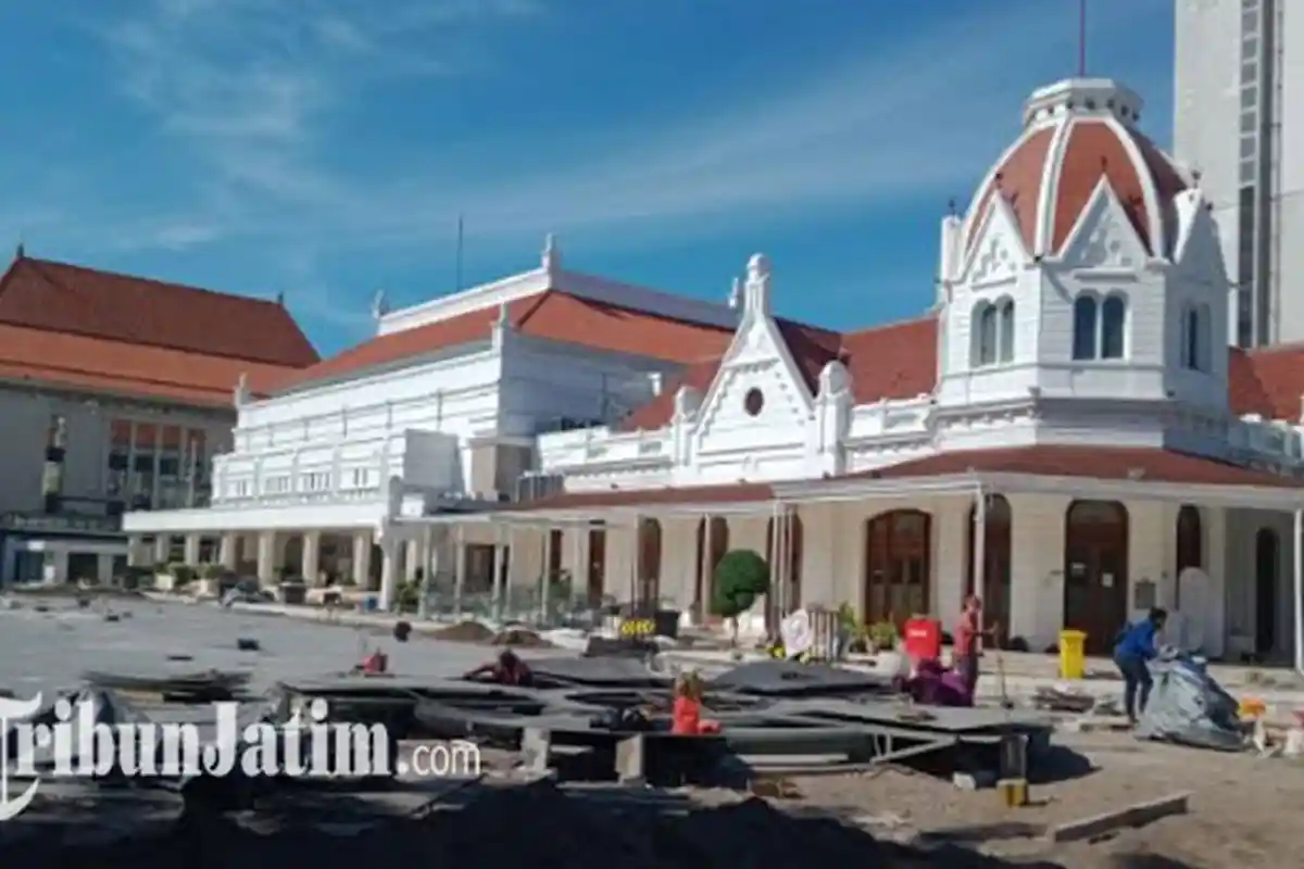 Pembangunan Alun-alun Surabaya Tak Terhambat Pandemi, Plaza Atas Ditarget Rampung Sebelum 17 Agustus