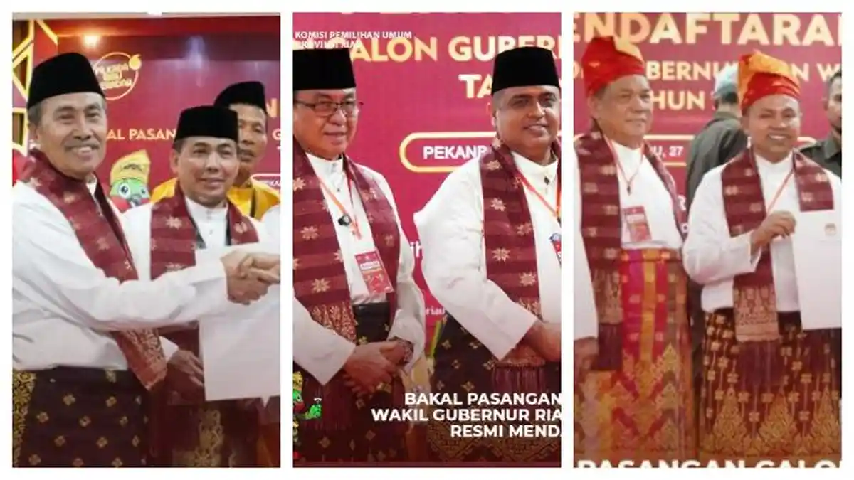Daftar 3 Cagub-Cawagub di Pilkada Riau 2024 dan Parpol Pengusungnya