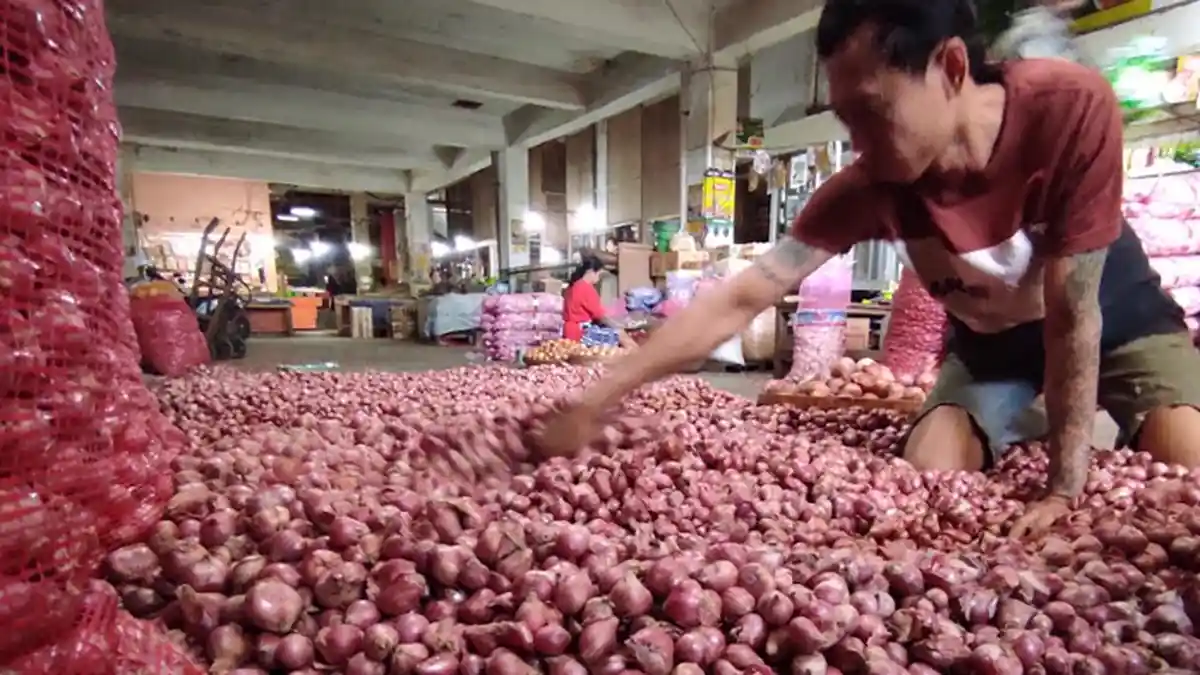 Harga Bawang Merah Terbaru di Trenggalek Terjun Bebas, Tapi Pedagang Mengeluh Sepi Pembeli