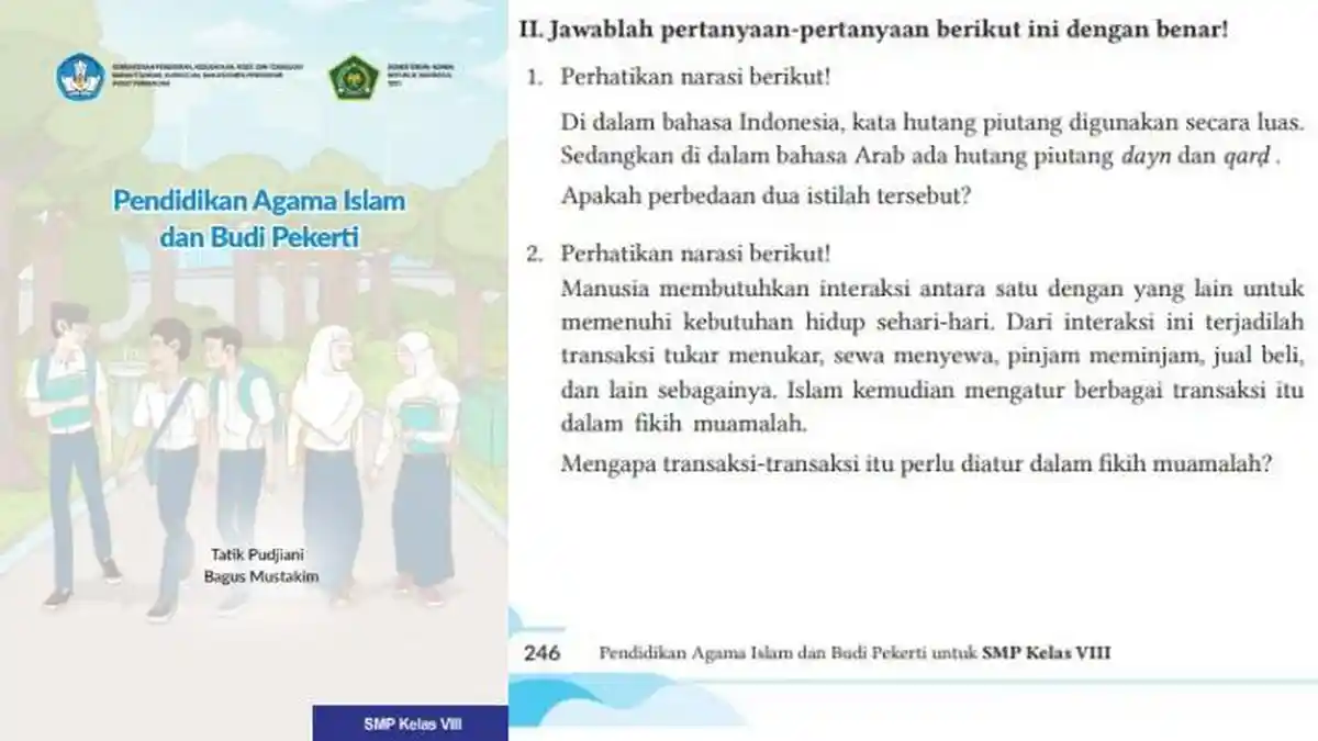 Kunci Jawaban PAI Kelas 8 Halaman 246 Kurikulum Merdeka: Soal Esai Bab 9