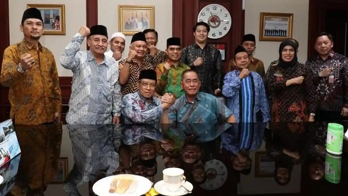 Menhan Terima Kunjungan Nahdlatul Ulama dan 13 Ormas Islam Lainnya