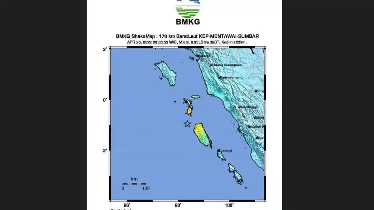 Gempa M7,3 Mentawai Terasa di 7 Kabupaten Kota, Ikut Berdampak ke Wilayah Sumatera Utara 