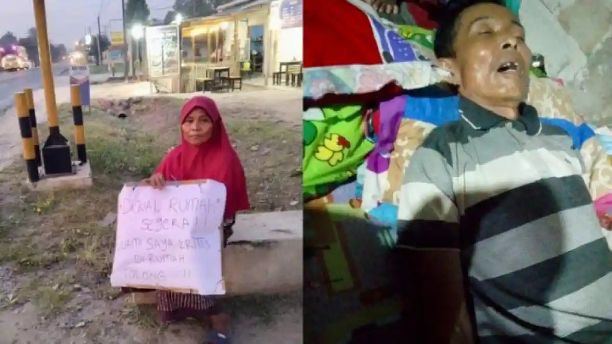 Viral Istri Jual Rumah Demi Berobat Suami, 3 Bulan Duduk Pinggir Jalan: Tolong, Suami Saya Kritis