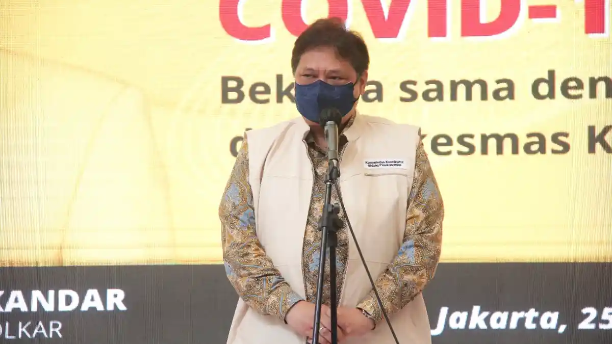 Menko Airlangga Hartarto Harap Vaksin Merah Putih Diedarkan Tahun 2022