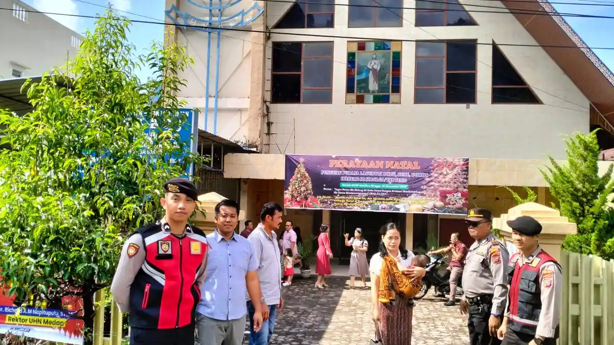 Patroli dan Pengamanan Ibadah di Gereja Prioritas di Kota Sibolga Rutin Dilaksanakan