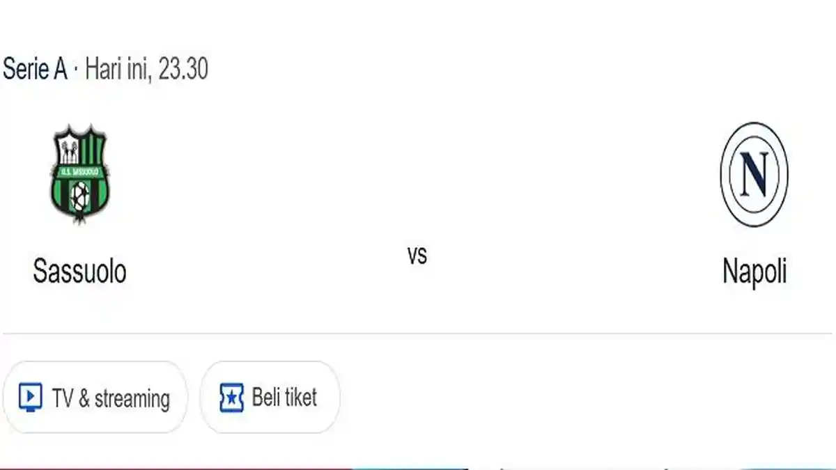 Prediksi Skor dan Susunan Pemain Sassuolo VS Napoli, Adu Tajam Pinamonti dan Lucca