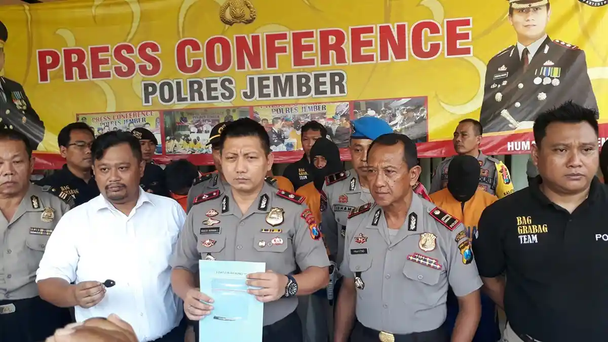 Komplotan Pencuri Motor Ditangkap Buser Polres Jember, Setelah Beraksi Di Enam TKP
