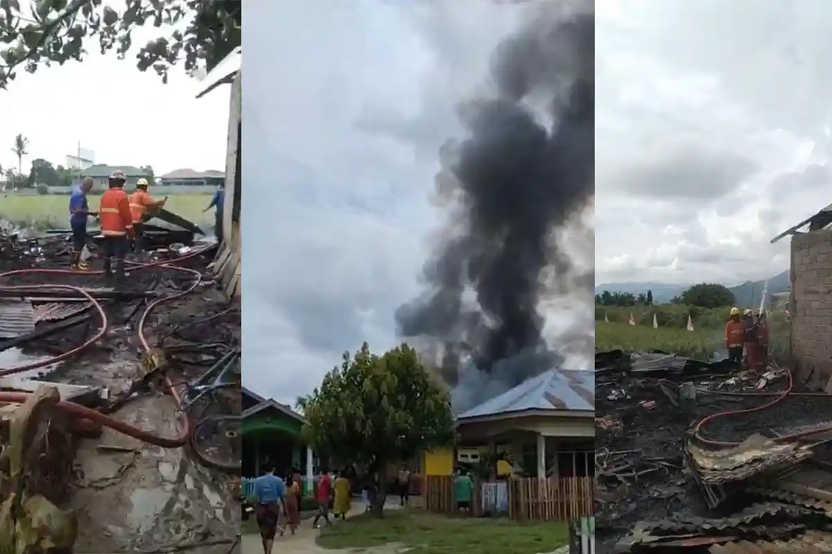 BREAKING NEWS Rumah di Kawasan RS Multazam Dilalap Api hingga Jadi Arang