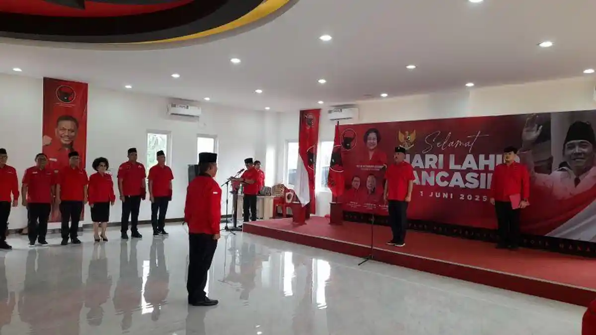 Upacara Peringatan Hari Lahir Pancasila DPC PDIP Manado Berlangsung Khidmat