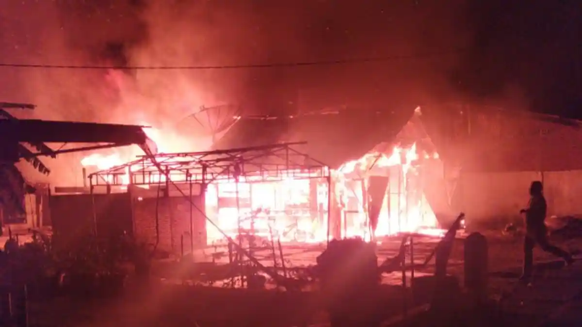 Dua Rumah Sewa di Pulo Ara Bireuen Terbakar, Sembilan Jiwa Harus Mengungsi