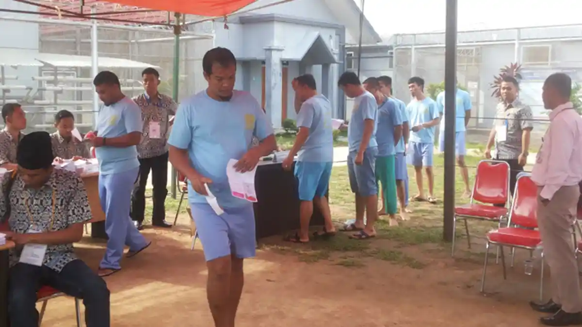 235 Tahanan Narkoba dan Kriminal Rutan Batam Siap Memilih