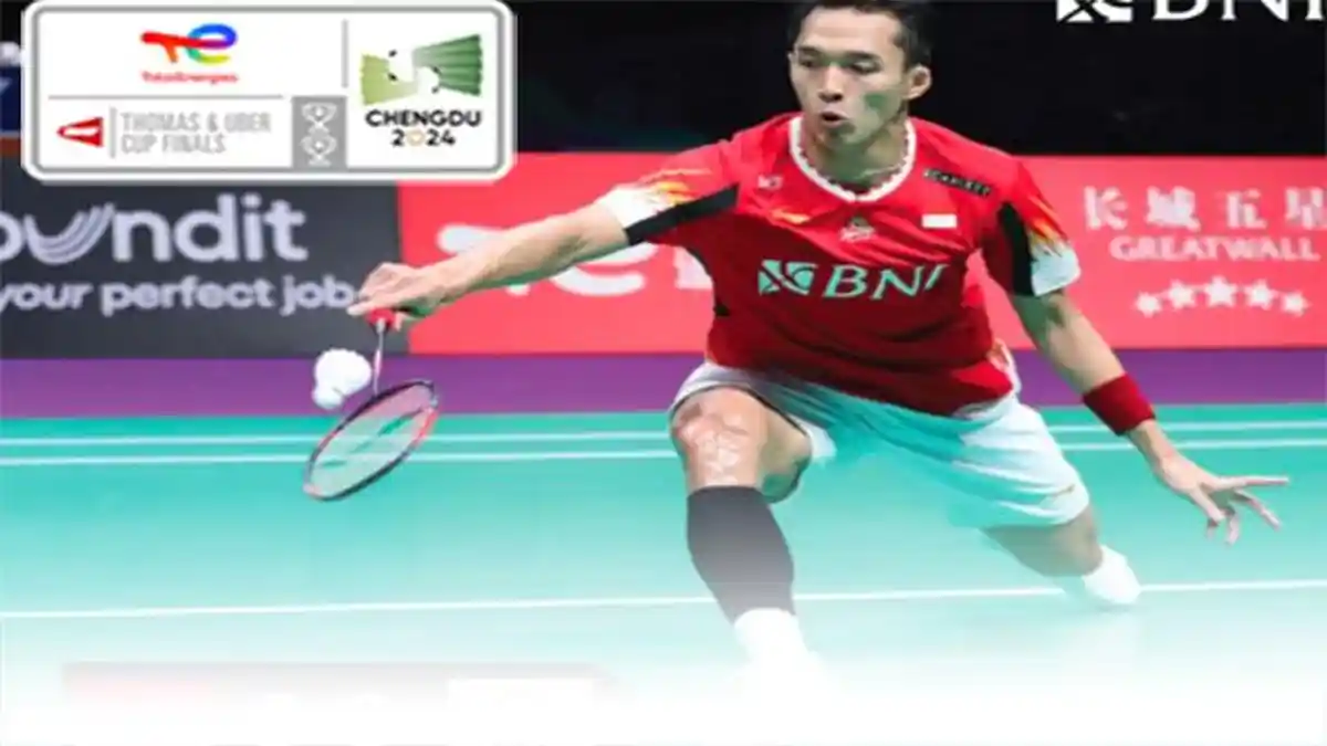 Jonatan Christie Vs Wang Tzu Wei Tuntas 2 Set Langsung, Badminton Indonesia ke Final Thomas Cup 2024