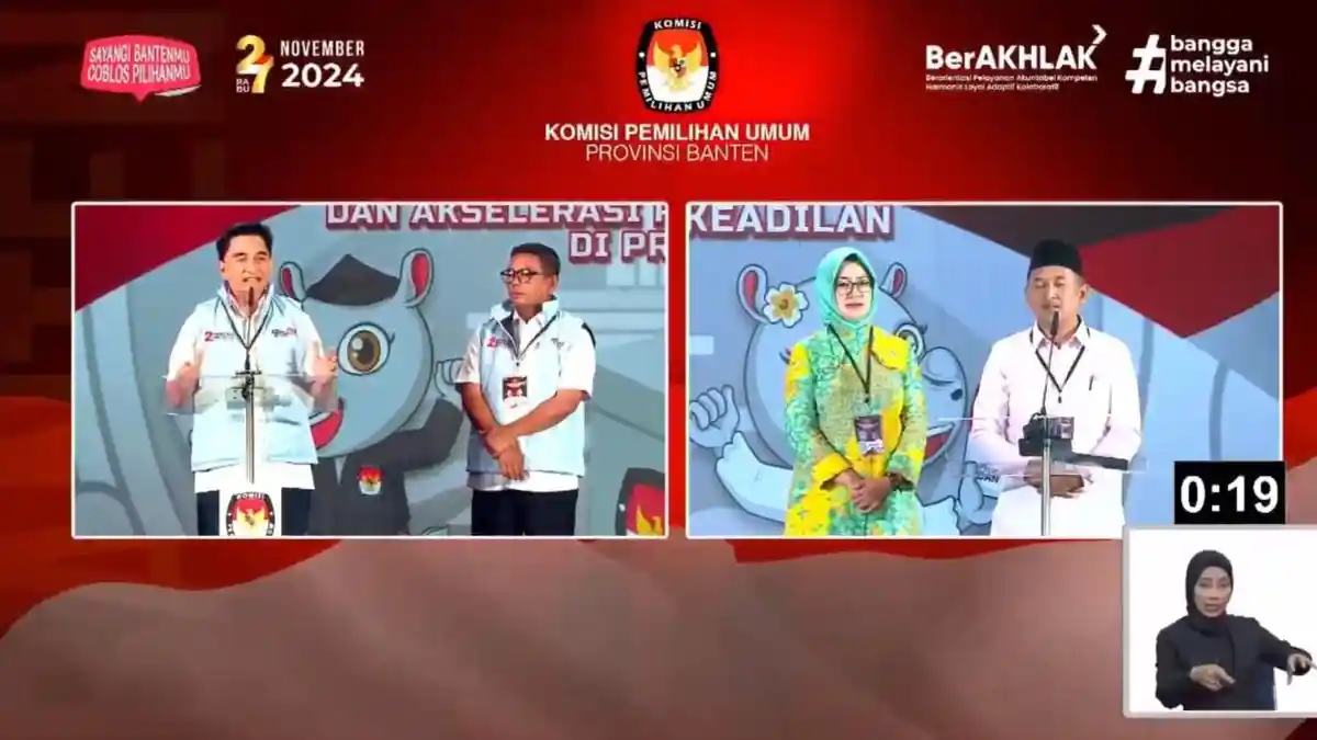 Tema Debat Kedua Pilgub Banten: Angkat soal Pelayanan Masyarakat dan Persoalan Daerah