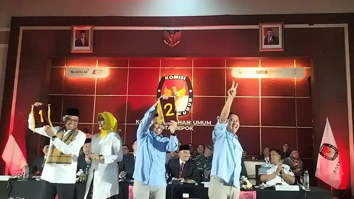 Hasil Undian Nomor Urut Pilkada Depok 2024: Imam-Ririn Nomor 1 dan Supian-Chandra Nomor 2
