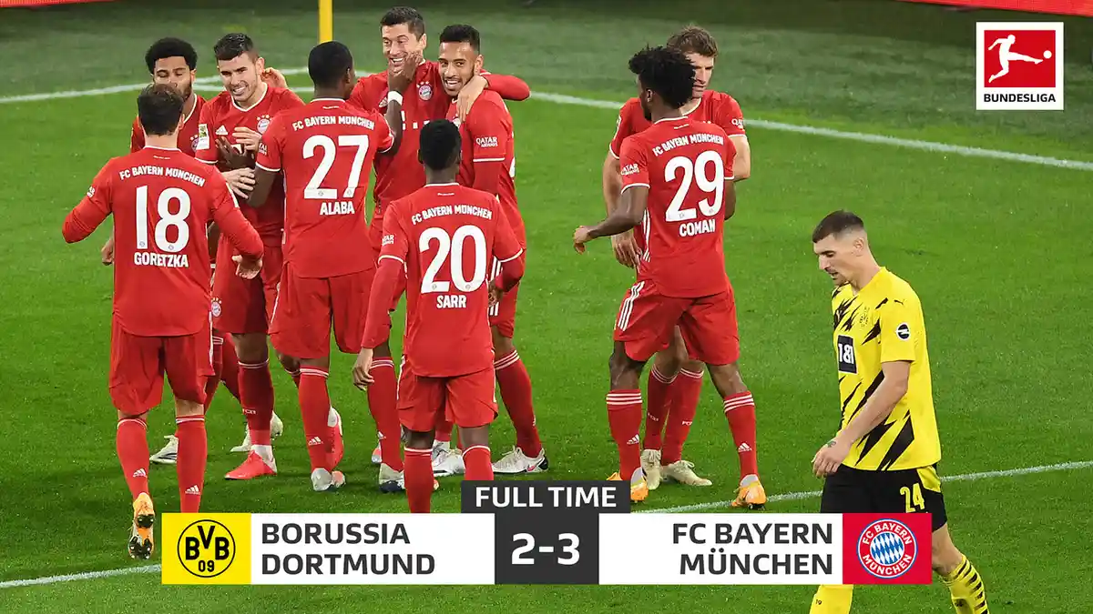 Hasil Liga Jerman Borussia Dortmund vs Bayern Muenchen, Drama 5 Gol Der Klassiker Milik Munchen