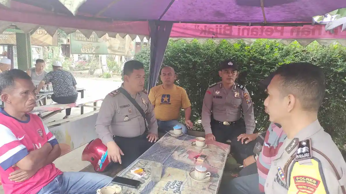 Cooling System Jelang Pemilu, Kapolsek Dolok Merawan Ingatkan Warga Jangan Termakan Berita Hoax