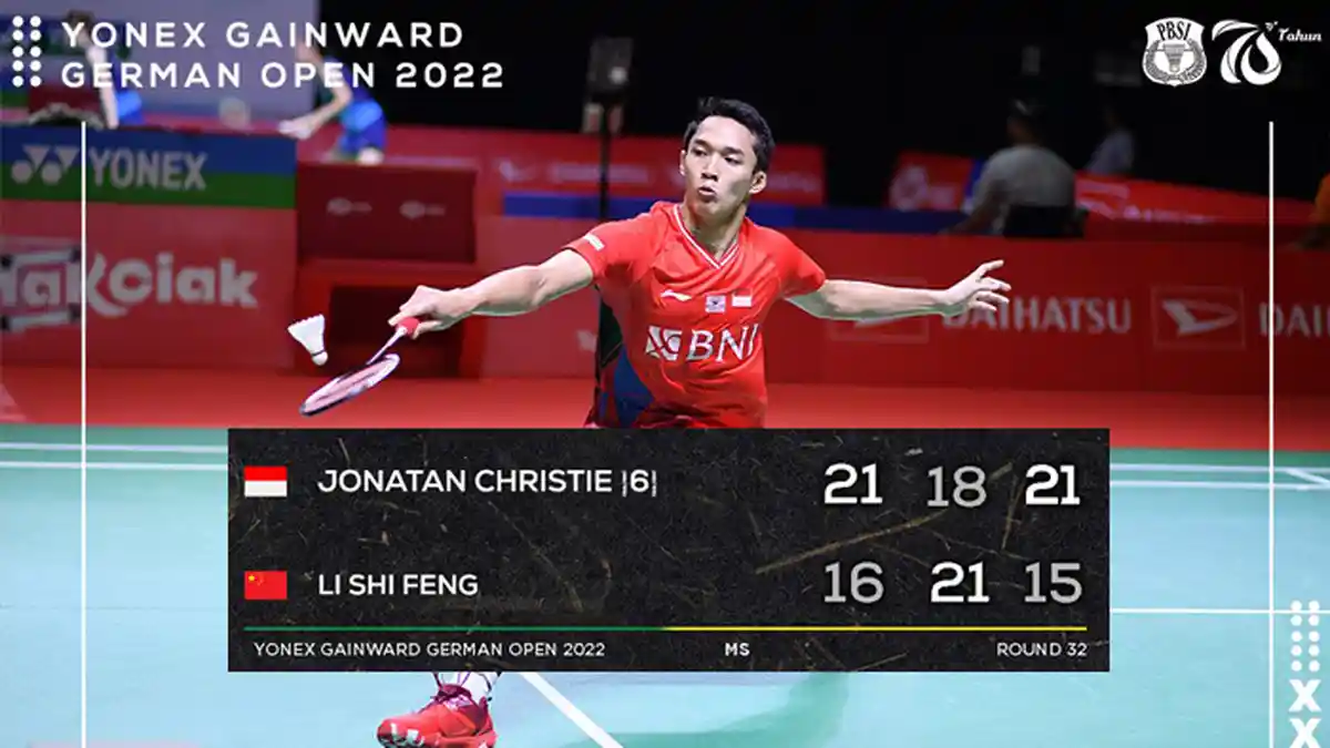 Hasil German Open, Jonatan Christie, Rinov/Pitha & Fajar/Rian Menang