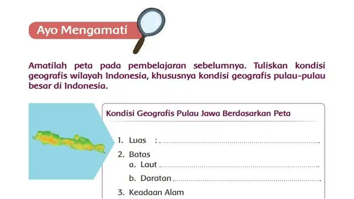 Kunci Jawaban Tema 1 Kelas 5 SD Halaman 32 dan 33 - Kondisi Geografis Indonesia