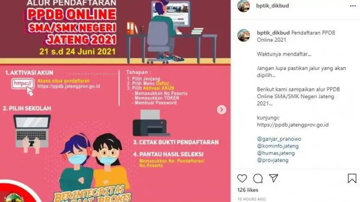 DITUTUP Sore Ini, Segera Akses ppdb.jatengprov.go.id, Pendaftaran PPDB Online SMA/SMK Jateng 2021