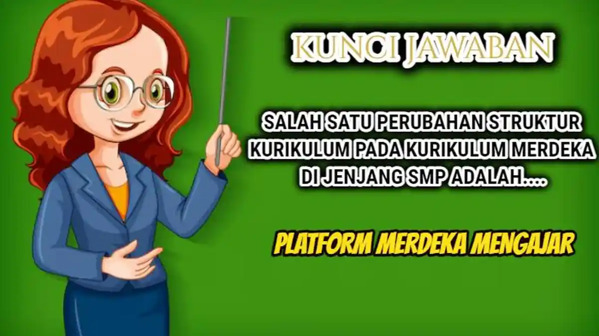 Salah Satu Perubahan Struktur Kurikulum SMP Adalah? Simak Kunci Jawaban Modul 2 Merdeka Mengajar