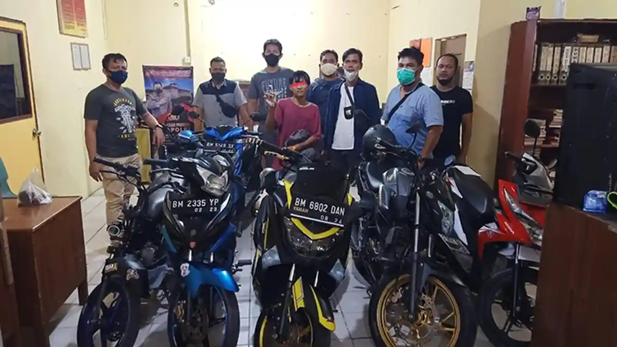 Selow Berkali-kali Berhasil Curi Motor,Pria di Riau Ini Ternyata Juga Pemuja Narkoba,Polisi Beraksi