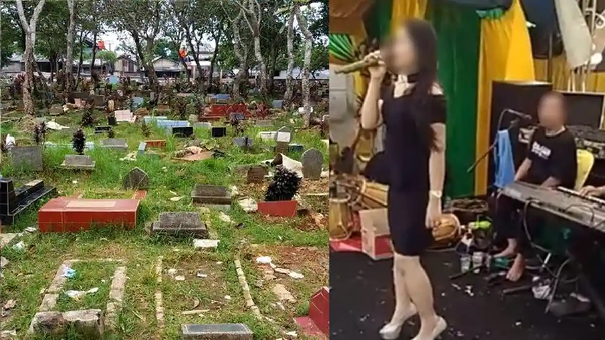 Ada Dangdutan Digelar di Kuburan di Depok, Acaranya dari Sore hingga Dini Hari, Videonya pun Viral