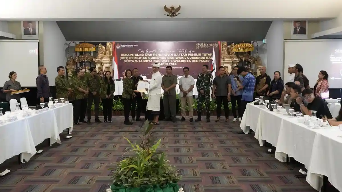 KPU Tetapkan DPT Kota Denpasar di Pilkada 2024 507.561 Pemilih