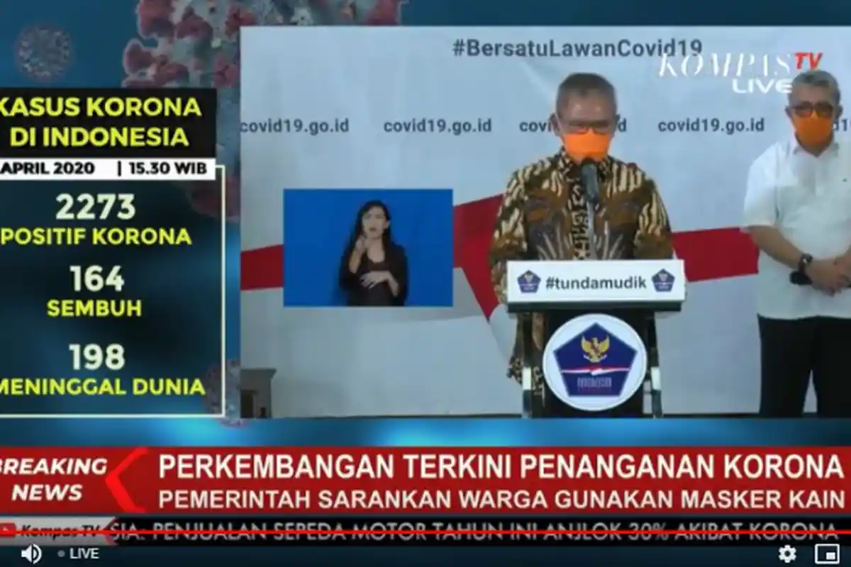 UPDATE Corona, 2.273 Positif dan 198 Meninggal: Angka Sembuh 2x Lipat dari Kematian dalam Sehari