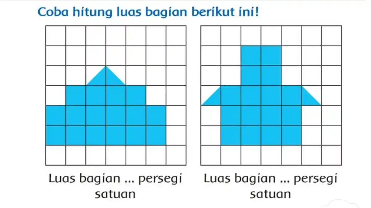 Kunci Jawaban Buku Tematik Tema 6 Kelas 3 Halaman 187: Menghitung Luas Segitiga Satuan
